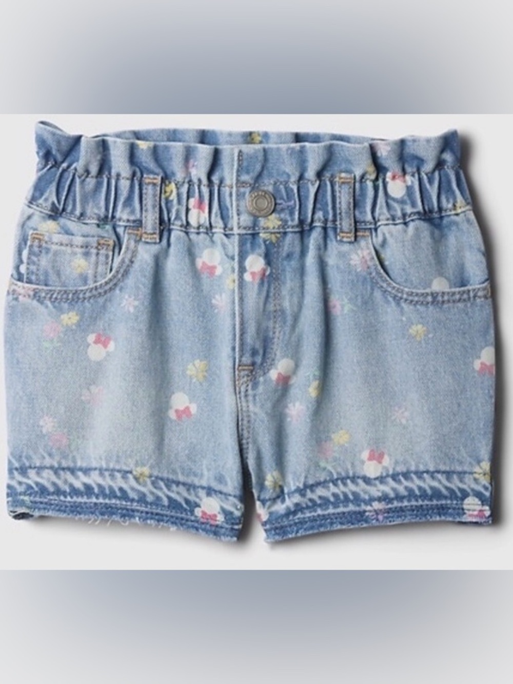 NWT BabyGap x Disney Minnie Mouse Denim Shorts | Toddler Girls Floral | 5T